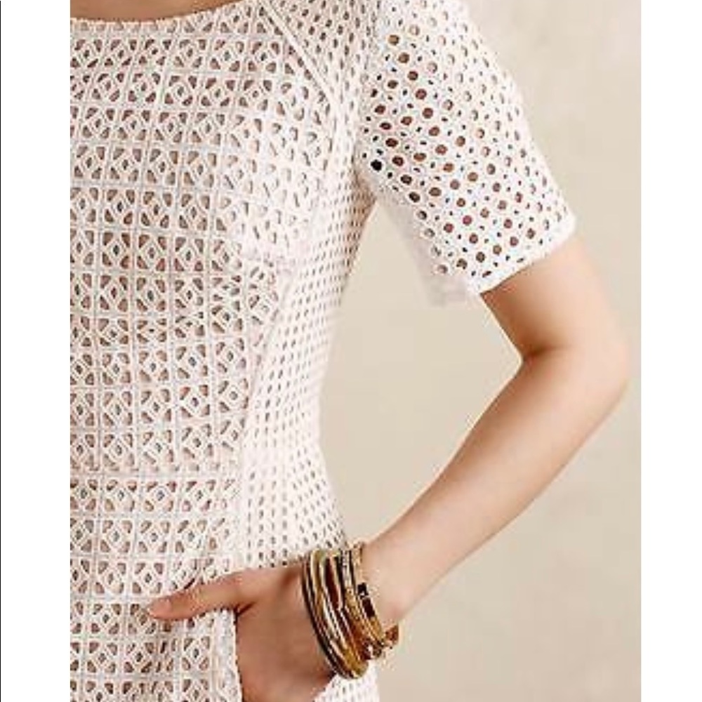 Anthropologie HD eyelet fitted dress 👗 - Picture 2 of 6